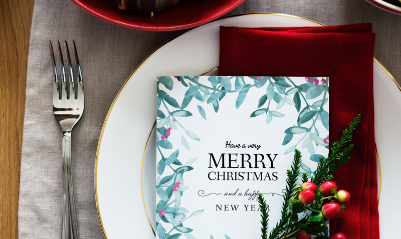 Prepara una cena especial en Navidad para tu familia.